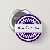 Badge Rond 5 Cm Fleur ronde - violet profond (Devant & derrière)
