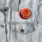 Badge Rond 5 Cm Fleur rose (En situation)