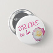 Badge Rond 5 Cm Fleur Rose de boutons (Devant & derrière)