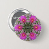 Badge Rond 5 Cm Fleur rose de cactus (Devant & derrière)