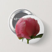 Badge Rond 5 Cm Fleur rose de pivoine (Devant & derrière)