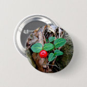 Badge Rond 5 Cm Fleur sauvage Berry Partridge (Devant & derrière)