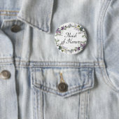 Badge Rond 5 Cm Fleur sauvage d'aquarelle fait d'honneur (En situation)