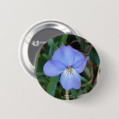 Badge Rond 5 Cm Fleur sauvage Oiseaux-Pied Violet IV sources therm (Devant & derrière)