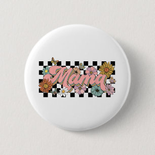 Badge Rond 5 Cm Fleur super Mama Fête des mères Femmes de Son Daug