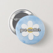 Badge Rond 5 Cm Fleur Vous Comptez (Devant & derrière)