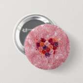 Badge Rond 5 Cm Fleurs (Devant & derrière)