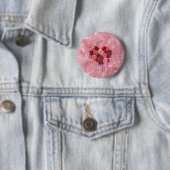 Badge Rond 5 Cm Fleurs (En situation)