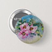Badge Rond 5 Cm Fleurs (Devant & derrière)