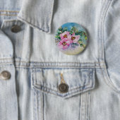 Badge Rond 5 Cm Fleurs (En situation)