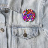 Badge Rond 5 Cm Fleurs (En situation)