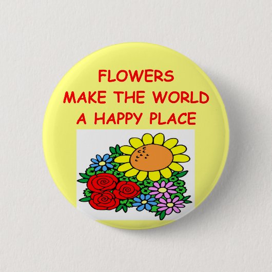 Badge Rond 5 Cm fleurs (Devant)