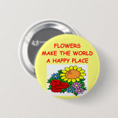 Badge Rond 5 Cm fleurs (Devant & derrière)