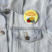 Badge Rond 5 Cm fleurs (En situation)