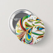 Badge Rond 5 Cm Fleurs à flammes magnifiques (Devant & derrière)