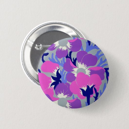 Badge Rond 5 Cm Fleurs à vent (Devant & derrière)