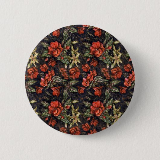 Badge Rond 5 Cm Fleurs anciennes d'Alexandra Cook aka Linandara (Devant)