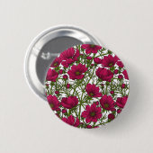 Badge Rond 5 Cm Fleurs Cosmos roses (Devant & derrière)