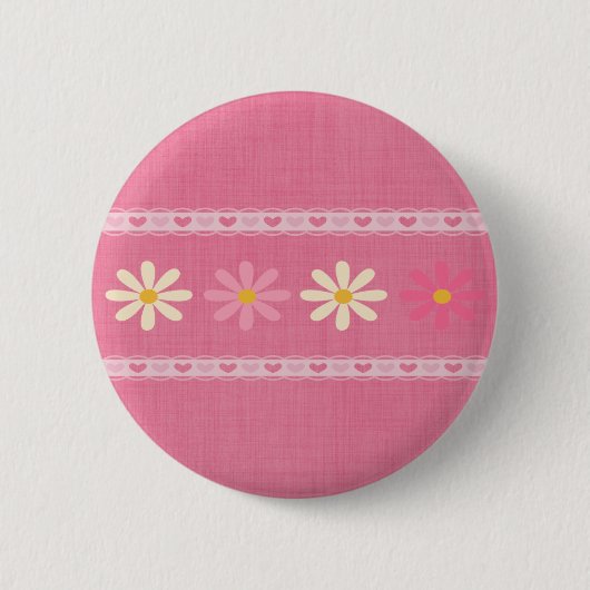 Badge Rond 5 Cm Fleurs d'amour (Devant)