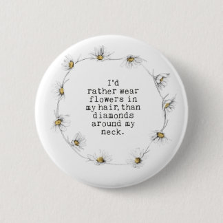 Badge Rond 5 Cm Fleurs dans mon bouton de cheveux