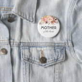 Badge Rond 5 Cm Fleurs d'aquarelle rose pâle Mariage élégant (En situation)