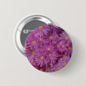 Badge Rond 5 Cm Fleurs d'aster violet (Devant & derrière)