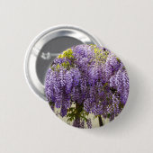 Badge Rond 5 Cm Fleurs de bisteria violet (Devant & derrière)
