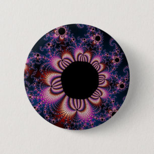 Badge Rond 5 Cm Fleurs de cactus - fractale