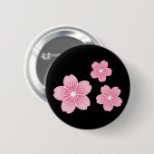 Badge Rond 5 Cm Fleurs de cerisier (Devant & derrière)