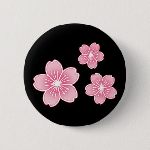 Badge Rond 5 Cm Fleurs de cerisier