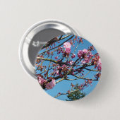 Badge Rond 5 Cm fleurs de cerisier (Devant & derrière)
