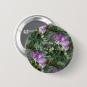 Badge Rond 5 Cm Fleurs de freesia du ~ Proverbs17-22 (Devant & derrière)