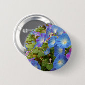 Badge Rond 5 Cm Fleurs de gloire du matin (Devant & derrière)