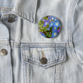 Badge Rond 5 Cm Fleurs de gloire du matin (En situation)