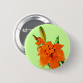 Badge Rond 5 Cm fleurs de lys dorées (Devant & derrière)