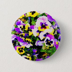 Badge Rond 5 Cm fleurs de pansement