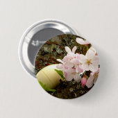Badge Rond 5 Cm Fleurs de Pâques (Devant & derrière)