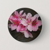Badge Rond 5 Cm Fleurs de pêche (Devant)