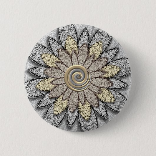 Badge Rond 5 Cm Fleurs de pierre (Devant)