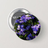 Badge Rond 5 Cm Fleurs de printemps de Squill Bleu (Devant & derrière)