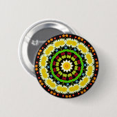 Badge Rond 5 Cm Fleurs de printemps Kaleidoscope 02 (Devant & derrière)