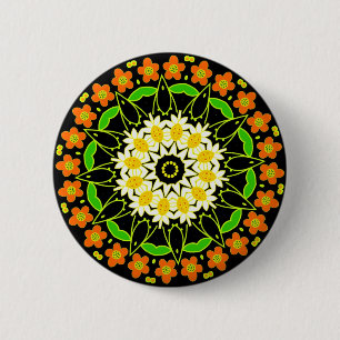 Badge Rond 5 Cm Fleurs de printemps Kaleidoscope 03