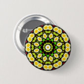 Badge Rond 5 Cm Fleurs de printemps Kaleidoscope 09 (Devant & derrière)