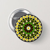 Badge Rond 5 Cm Fleurs de printemps Kaleidoscope 10 (Devant & derrière)
