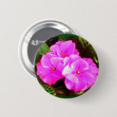Badge Rond 5 Cm Fleurs de ressort (Devant & derrière)