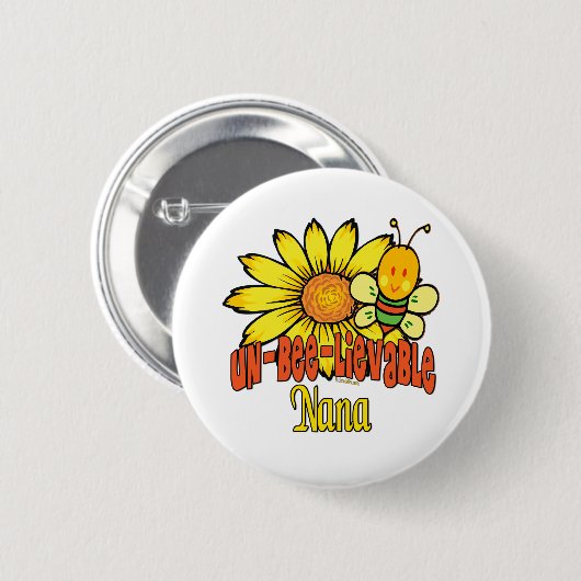 Badge Rond 5 Cm Fleurs de soleil incroyables Nana (Devant & derrière)