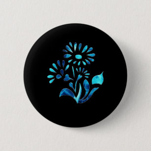 Badge Rond 5 Cm Fleurs d'eau Deux Sticker