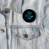 Badge Rond 5 Cm Fleurs d'eau Deux Sticker (En situation)
