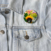 Badge Rond 5 Cm Fleurs d'été (En situation)