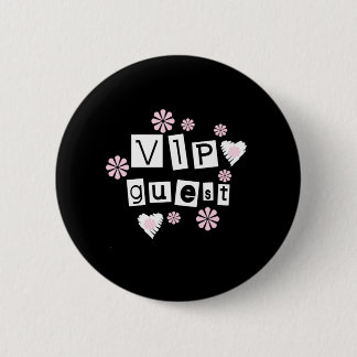 Badge Rond 5 Cm Fleurs d'invité de VIP